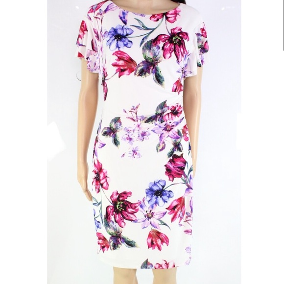 Ralph Lauren White and Floral Dress - Picture 1 of 2
